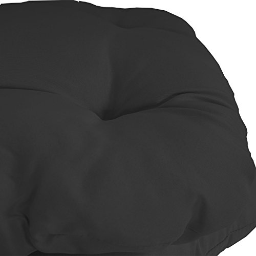 2x Sitzkissen Dublin, Stuhlkissen Kissen, 41x38x8cm ~ anthrazit - 2