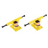 Monopatín de 5 pulgadas IPOTCH Camión Repuesto de Skateboards Herramienta de Deportista para Longboard - Amarillo