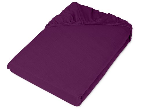 klassisches Jersey Spannbetttuch – erhältlich in 22 modernen Farben und 6 verschiedenen Größen – 100% Baumwolle, 200 x 220 cm, lila - 7