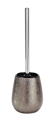 WENKO 21644100 WC-Garnitur Marrakesh - WC-Bürstenhalter, Keramik, 12.5 x 41 x 12.5 cm, Braun