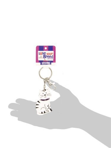 FouFou-Dog-Keychain-Tabby-Cat-White