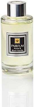 Natural Reed Diffuser Refill - Long-lasting &amp; Healthy - Beautiful Perfumes that Compliment You - Fragrances for 3 - 5 months (100 ml) - by PAIRFUM - Perfume: Anise &amp; Black Vanilla - with Pure Essential Oils - ECO-friendly