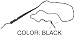 Produktbild 8" Black Leather Whip With Heavy Handle