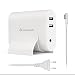 Produktbild Salcar 60W Slim Ladegerät Netzteil f. Apple Mag Safe mit L Form, Mac Book Macbook Pro Charger Magnetisch ersetzt A1181 A1184 A1278 A1344 A1330 A1342 passt Modelle z.B. MB061CH/A, MB062CH/A MB063CH/A MD102CH/A MC207CH/A MA254CH/A MA255CH/A MC374CH/A Plus Extra 2 X USB 5V 1A 2A f. Smart Handys ,IPAD, Iphone (Weiß)