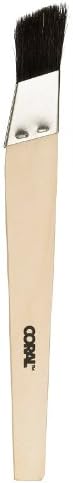 Coral 33401 Essentials Lining Fitch Paint Brush with a Pure Bristle Angled Paintbrush Head for Detail 1 inch