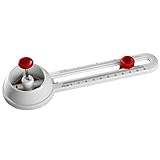 Tiene la cuchilla ajustable GENIE CC 140 - Cortador de círculos (de 10 a 32 cm de diámetro, cuchilla ajustable), color blanco y rojo