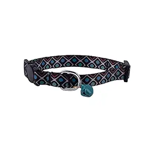 Poochles Cat Collar - Black Beauty Cat Collar for Kitten & Adult Cat | Adjustable Cat Collar with Bell | Soft Neck Belt for Cats