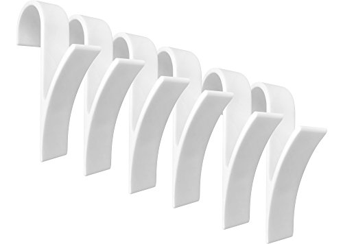 Preisvergleich Produktbild Ladeheid 2er 6er 12er Pack Haken für Handtuchheizkörper (Weiß-6Pack)
