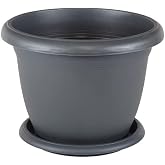 Villa Saksı Tabaklı No: 9 22 Litre, 42 Cm, Antrasit