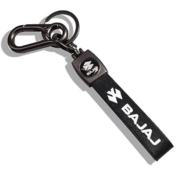 Simple Electronics Bajaj Premium Leather Hook Keychain for Bike
