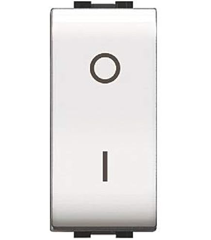 ELETTROCANALI MY LIFE Interruttore Unipolare Bianco - 16A 250V, Serie Living, Per Impianti Elettrici
