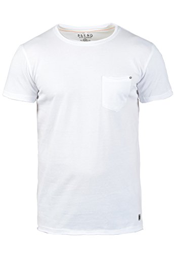 BLEND Flix Herren T-Shirt Rundhals, Größe:XL;Farbe:White (70002)