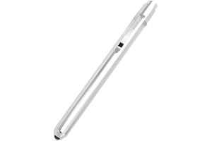 Mini pennficklampa, ljus, diagnostisk medicinsk penlampa, mini återanvändbar LED-penlampa, ficklampa, pennfackla för hem, utomhus, läkare sjuksköterska, EMT, nödsituation (silver, 1-pack)