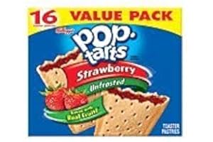 Pop-Tarts Strawberry Unfrosted Toaster Pastries 16 Toaster 29.3 OZ