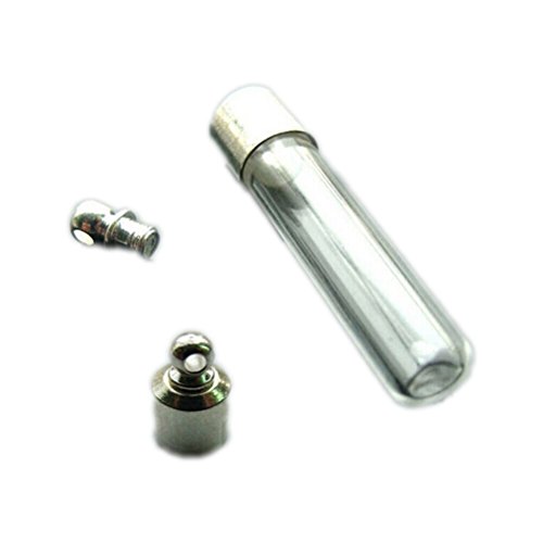 PIXNOR Mini Glass Wish Bottles Jars with Cap - 10pcs(Transparent)