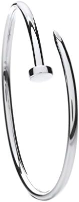 Genuine Sterling Silver Screw Nail Ladies Bangle