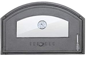 Porte de four 700 x 460 - En fonte - Avec thermomètre