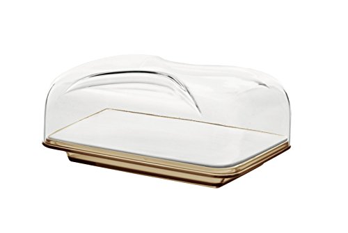 Preisvergleich Produktbild Fratelli Guzzini Gocce, Rechteckige Käseglocke, SAN / Porcelain