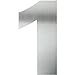 Produktbild Hausnummer "1" 28 cm groß aus Edelstahl V2A