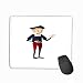 Produktbild Mouse Pad Erasmus Character Black Old fasionned red Pants Standing Talking Male sexteenth cetury Suit hat Mascot Avatar Rectangle Rubber Mousepad 11.81 X 9.84 Inch
