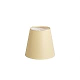 QAZQA Leinen Klemmschirm 12cm rund SC leinen creme , Rund konisch Klemmschirm