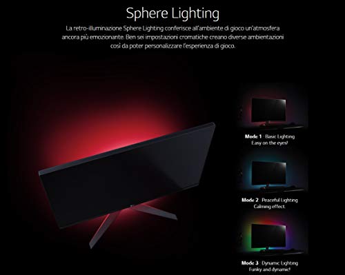 LG 32GK850G-B - Monitor Gaming DE 31 5   VA  QHD  2560 x 1440 Pixels  5 ms  Brillo 350  Compatible con NVIDIA G-Sync  Sphere Lighting   Negro y Rojo