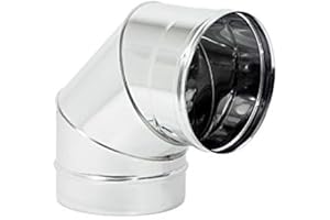 NOVA ITALF curva gomito a 90°g acciaio inox canna fumaria (D100)