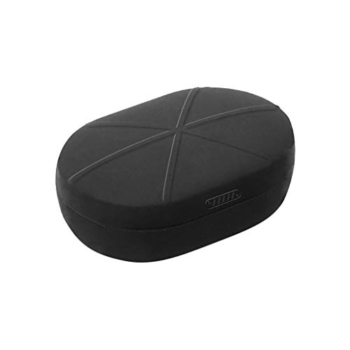 Preisvergleich Produktbild HSKB Kopfhörer Silikon Case, Schutzhülle Skin Tasche Staubdicht Kratzfestes Gehäuse Fall-Abdeckung für Xiaomi Airdots TWS Bluetooth in Ear Ohrhörer Case Cover (Schwarz)