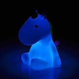 Einhorn Nachtlicht Tischlampe von Elbenwald Batteriebetrieb PVC - 4