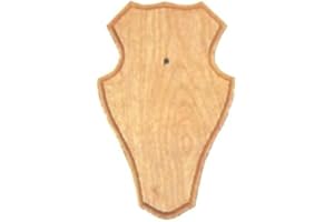 JAGD & ANGELSPORT SCHADE Gehörnbrett für Rehwild 19x12cm rund mit Ausfräsung - hell