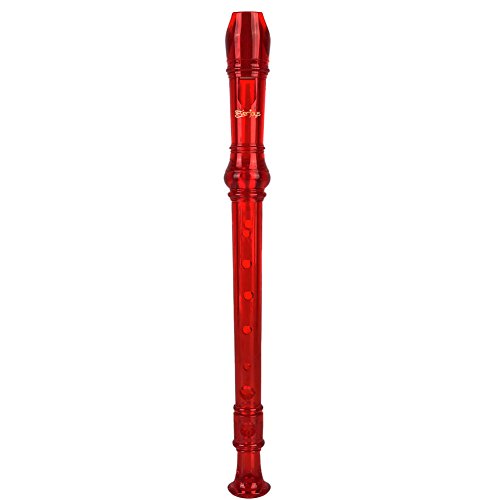 Descant Recorder Coloured 8 Hole - 3 Piece School Soprano recorder w/ Cleaning Rod Bag Instruction