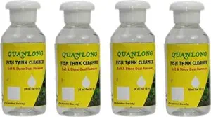 DCenterprises Quanlong Aquarium Glass Cleaning Acid (Pack of 4) | Fish Tank Green Dust Algae Cleaning Liquid | Glass Dust Cleaner