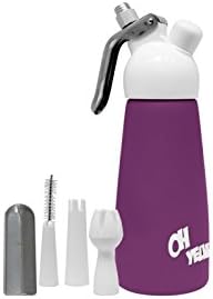 1/4L Whip Cream Dispenser 0.5L OH YEAH! quality branded (with all components) Whipped Cream Dispenser (Purple)