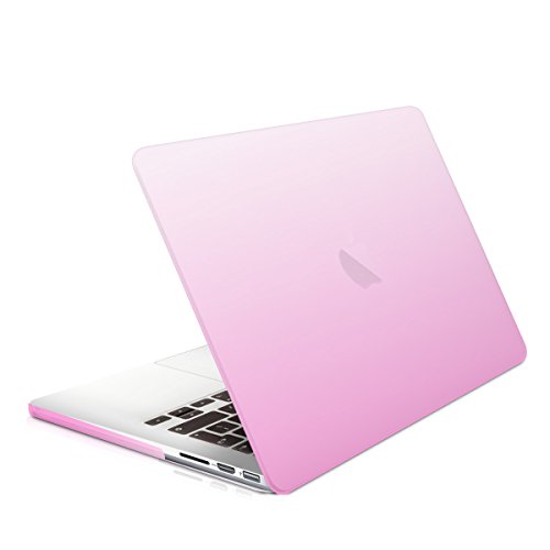 kwmobile Hardcase Laptop Hülle für Apple MacBook Pro Retina 15″ (ab Anfang 2013) – Zwei Farben Design Pink Transparent dünne gummierte Schutzhülle Cover Case Tasche - 8