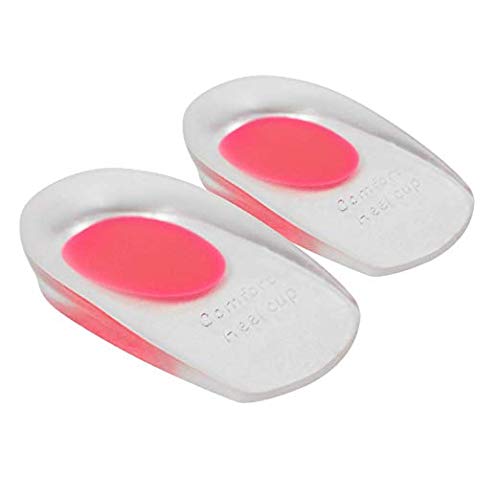 Gel Heel Cups Spurs Soft Top Layer Comfort Pain Relief Body And Base Ltd (Pink UK 3-7)