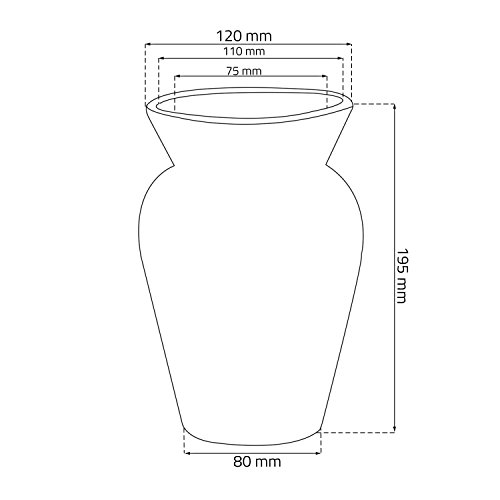 Dekovase Blumenvase Tischvase Keramik Lime grün H 19,5 cm Vase Blumen glanz - 2