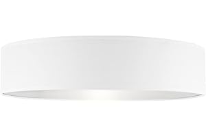 ‎SMARTWARES Smartwares Deckenleuchte – Textilschirm – 50 cm Ø – 4x E27 – Max. 18 W – Für LED geeignet – Weiß – IDE-60043