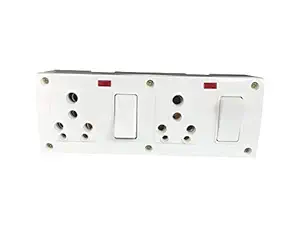 ENGARC Heavy Duty PVC Extension 2 Sockets, 2 Switches Board