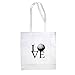 Produktbild Todesstern Love - Stofftasche / Beutel, Farbe: weiß