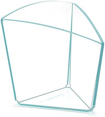 Transparent Acrylic Pen Pot with Coloured Edge (Blue)