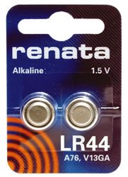 Preisvergleich Produktbild 2 x Renata LR44 Knopfzelle Lithium
