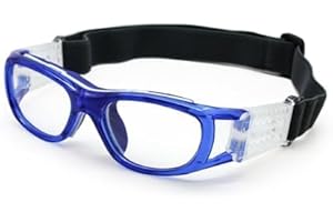 EnzoDate Bambini Pallacanestro Occhiali per ragazzi & Ragazze, Clear Lens Teenage Sport Occhiali, Occhiali di Protezione Calcio