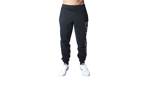 EA7 Emporio Armani pantalone tuta logo grande nero felpato : Amazon.it:  Abbigliamento