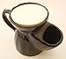 Pottery Shaving mug with soap tablet, black
