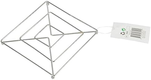 Polished Metal Square Pot Holder Trivet Heat Stand Table Worktop Protector