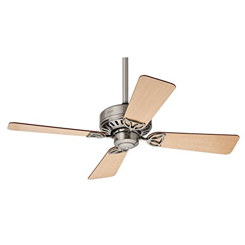 Hunter Fan Bayport Ventilador de techo 58 W, Acero Inoxidable, 3 Velocidades, Níquel Cepillado