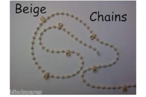 BLINDSPARES BEIGE Bottom Chain for 89mm/3.5" Vertical Blinds -100 clips