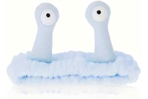 IMAXWAVE Diadema de Spa para Maquillaje y Cuidado Facial con Diseño de Caracol - Banda de Felpa Suave para el Cabello, Ideal para Rutinas de Belleza, Tratamientos Faciales y Maquillaje - Azul Cielo