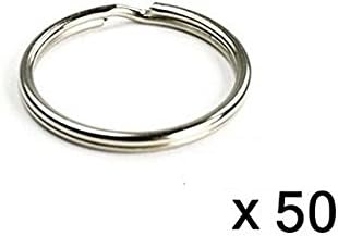 KOTiger Approx.50pcs plit Key Chain Ring Connector Keychain with Nickel Plated (25mm)