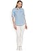 Lady Bird Women Long Sleeve Denim Solid Shirt Top, Light Blue RS.499.00